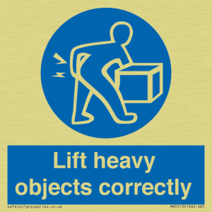 Lift heavy objects correctly